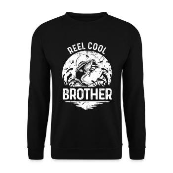 Rollen-Cooler Bruder - Unisex Pullover - Schwarz - Vorne - Alina (178cm) & Michal (187cm)