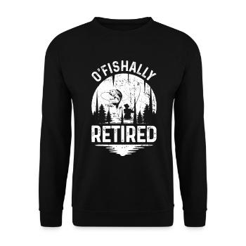 O'Fishally retired - Unisex Sweatshirt - black - Front - Alina (178cm) & Michal (187cm)