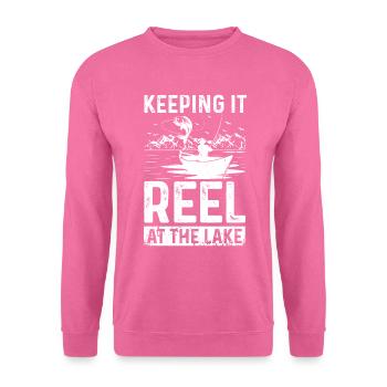 Garder la bobine au lac - Sweat-shirt Unisexe - rose - Devant
