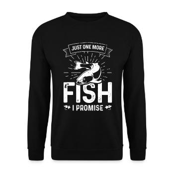 Plus qu’un poisson que je promets - Sweat-shirt Unisexe - noir - Devant - Alina (178cm) & Michal (187cm)
