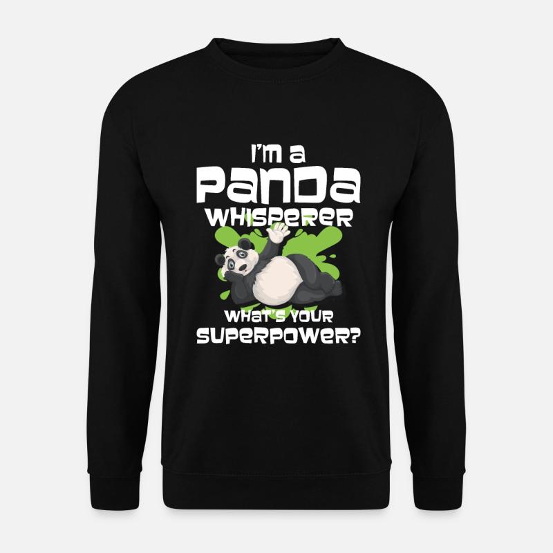 Panda - Unisex Pullover - Schwarz