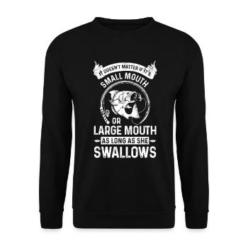 Peu importe qu’il soit petit ou grand, tant qu’il est - Sweat-shirt Unisexe - noir - Devant - Alina (178cm) & Michal (187cm)