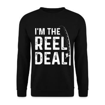 I'm number one on the hook - Unisex Sweatshirt - black - Front - Alina (178cm) & Michal (187cm)