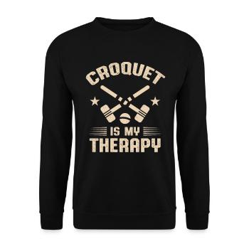 Croquet - Unisex Sweatshirt - black - Front - Alina (178cm) & Michal (187cm)