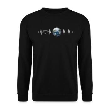Erde - Unisex Pullover - Schwarz - Vorne - Alina (178cm) & Michal (187cm)