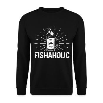 Accro au poisson - Sweat-shirt Unisexe - noir - Devant - Alina (178cm) & Michal (187cm)