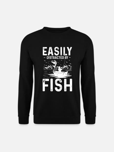 Facilement distrait par le poisson - Sweat-shirt Unisexe - noir