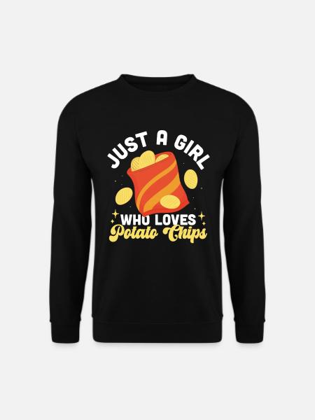 Chips Eating Snacks Candy Gift - Unisex Sweatshirt - black