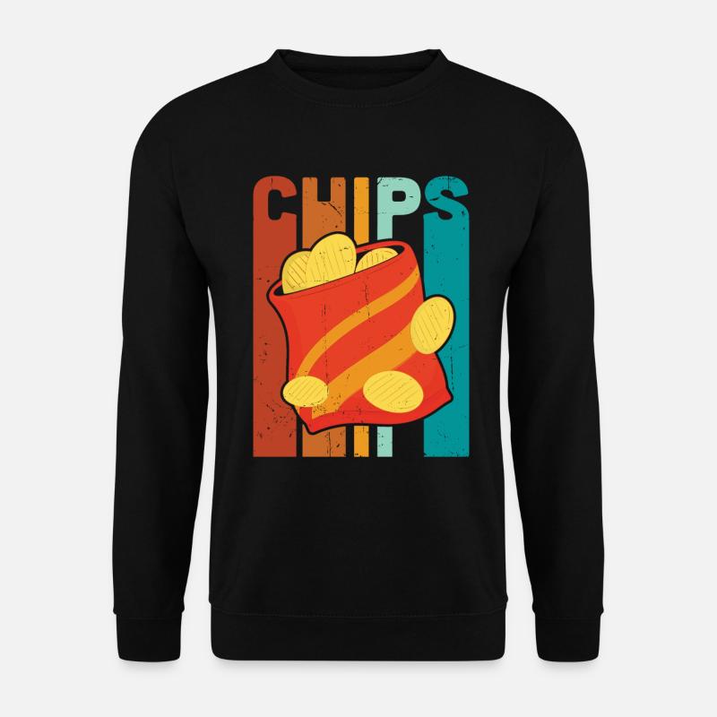 Chips Eating Snacks Candy Gift - Unisex Sweatshirt - black