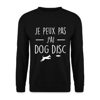 Je Peux Pas J'ai Disc Dog - Sweat-shirt Unisexe - noir - Devant - Alina (178cm) & Michal (187cm)