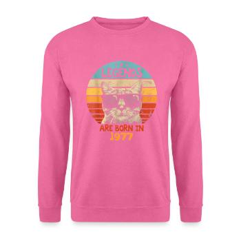 Die Legenden wurden 1977 geboren Jubiläumsgeschenk - Unisex Pullover - Pink - Vorne