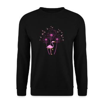 Flamingo - Unisex Pullover - Schwarz - Vorne - Alina (178cm) & Michal (187cm)