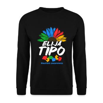 Cadeau autisme autisme - Sweat-shirt Unisexe - noir - Devant - Alina (178cm) & Michal (187cm)