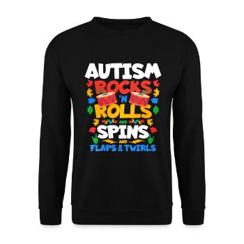 Cadeau autisme autisme - Sweat-shirt Unisexe - noir - Devant - Alina (178cm) & Michal (187cm)