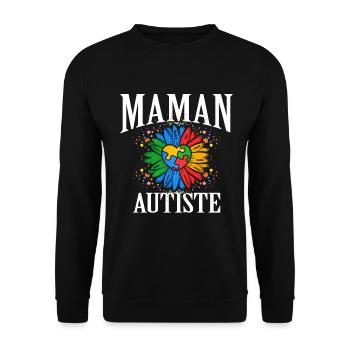 Cadeau autisme autisme - Sweat-shirt Unisexe - noir - Devant - Alina (178cm) & Michal (187cm)