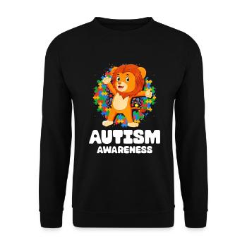 Cadeau autisme autisme - Sweat-shirt Unisexe - noir - Devant - Alina (178cm) & Michal (187cm)