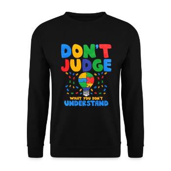 Cadeau autisme autisme - Sweat-shirt Unisexe - noir - Devant - Alina (178cm) & Michal (187cm)
