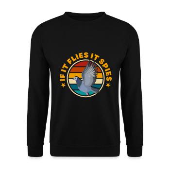 Taube - Unisex Pullover - Schwarz - Vorne - Alina (178cm) & Michal (187cm)