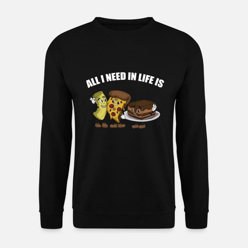 Pasta Pizza Tiramisu - Unisex Sweatshirt - black