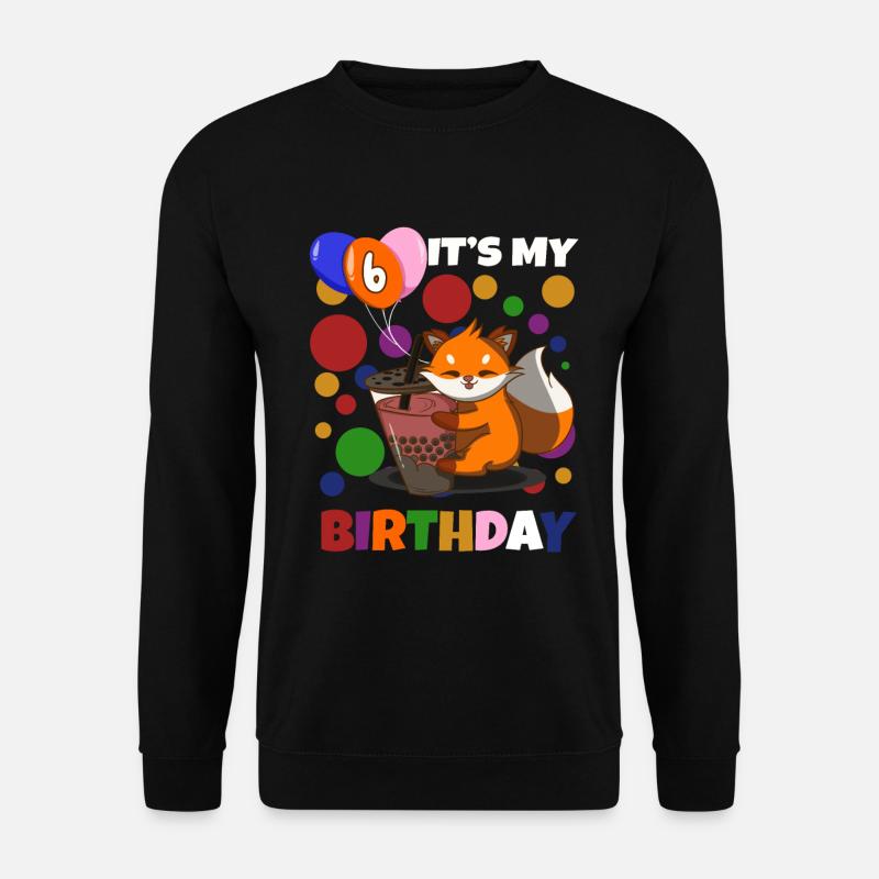 6e anniversaire Fox - Sweat-shirt Unisexe - noir