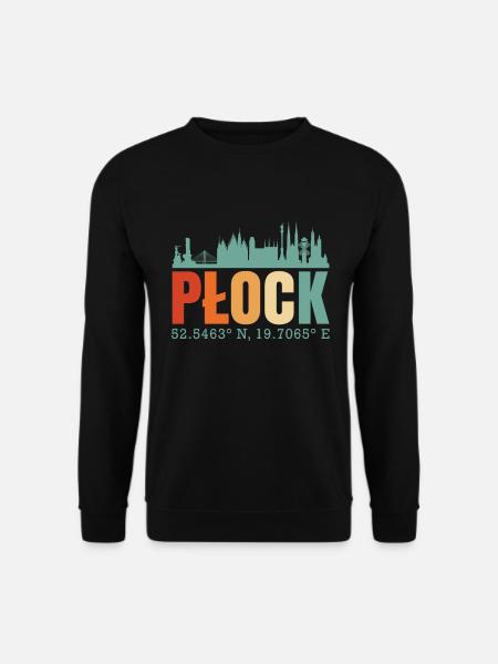 Polen Plock Skyline - Unisex Pullover - Schwarz