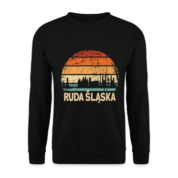 Polen Ruda Sacska Skyline - Unisex Pullover - Schwarz - Vorne - Alina (178cm) & Michal (187cm)