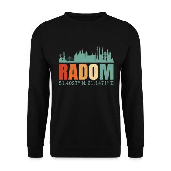 Pologne Radom Skyline - Sweat-shirt Unisexe - noir - Devant - Alina (178cm) & Michal (187cm)
