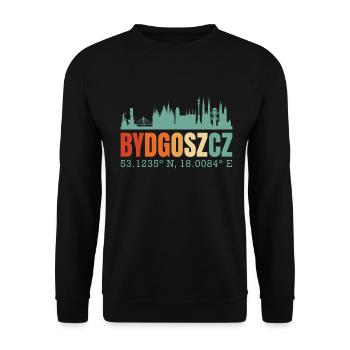 Pologne Bydgoszcz Skyline - Sweat-shirt Unisexe - noir - Devant - Alina (178cm) & Michal (187cm)