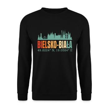 Pologne Bielsko Biata Skyline - Sweat-shirt Unisexe - noir - Devant - Alina (178cm) & Michal (187cm)