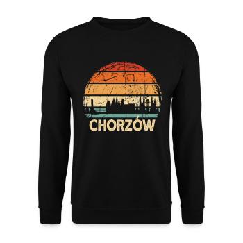 Polen Chorzow Skyline - Unisex Pullover - Schwarz - Vorne - Alina (178cm) & Michal (187cm)