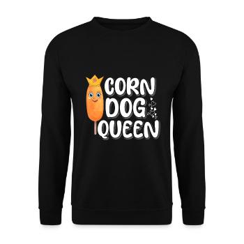 Corn Dog Queen - Sweat-shirt Unisexe - noir - Devant - Alina (178cm) & Michal (187cm)