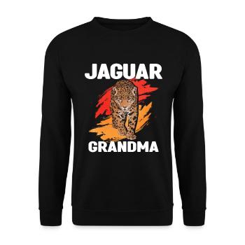 Jaguar Oma - Unisex Pullover - Schwarz - Vorne - Alina (178cm) & Michal (187cm)