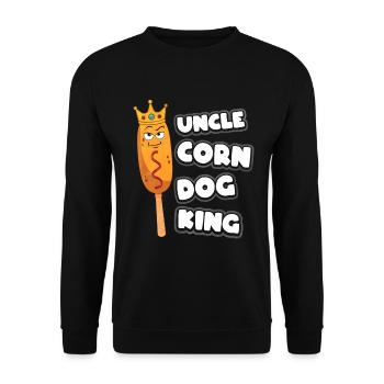 Oncle Corn Dog - Sweat-shirt Unisexe - noir - Devant - Alina (178cm) & Michal (187cm)
