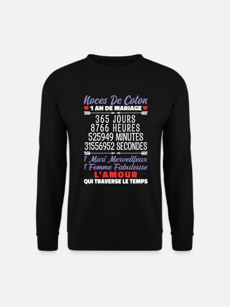 Noces de Coton - Sweat-shirt Unisexe - noir
