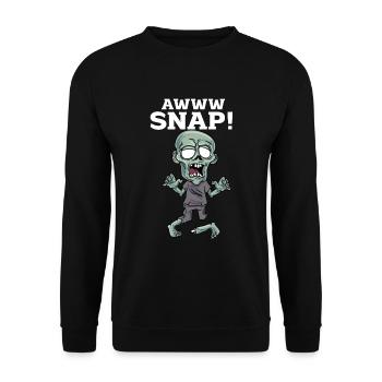 Ein Bein Witz Humor Geschenk - Unisex Pullover - Schwarz - Vorne - Alina (178cm) & Michal (187cm)