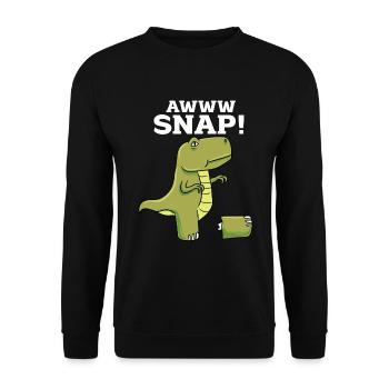 Ein Bein Witz Humor Geschenk - Unisex Pullover - Schwarz - Vorne - Alina (178cm) & Michal (187cm)