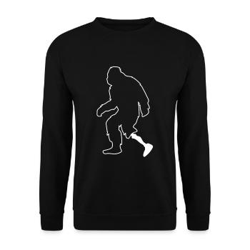 Ein Bein Witz Humor Geschenk - Unisex Pullover - Schwarz - Vorne - Alina (178cm) & Michal (187cm)