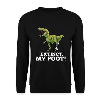 Ein Bein Witz Humor Geschenk - Unisex Pullover - Schwarz - Vorne - Alina (178cm) & Michal (187cm)