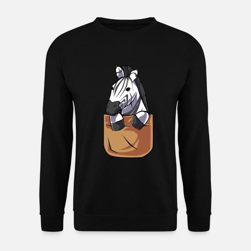 Zebra - Unisex Pullover - Schwarz