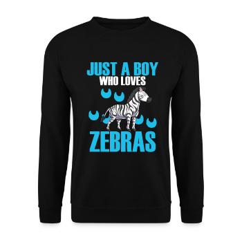 Zebra - Unisex Pullover - Schwarz - Vorne - Alina (178cm) & Michal (187cm)