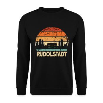 Rudolstadt - Unisex Pullover - Schwarz - Vorne - Alina (178cm) & Michal (187cm)