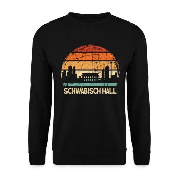 Schwäbisch Hall - Unisex Sweatshirt - black - Front - Alina (178cm) & Michal (187cm)