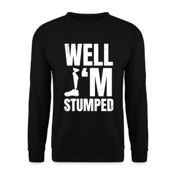 Amputated Leg Prosthesis Gift - Unisex Sweatshirt - black - Front - Alina (178cm) & Michal (187cm)