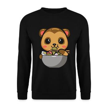 Mungusten Mungos Erdmännchen - Unisex Pullover - Schwarz - Vorne - Alina (178cm) & Michal (187cm)