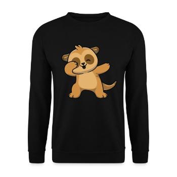 Mungusten Mungos Erdmännchen - Unisex Pullover - Schwarz - Vorne - Alina (178cm) & Michal (187cm)