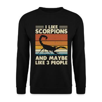Scorpion - Sweat-shirt Unisexe - noir - Devant - Alina (178cm) & Michal (187cm)