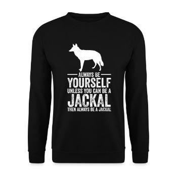 Chacal - Sweat-shirt Unisexe - noir - Devant - Alina (178cm) & Michal (187cm)