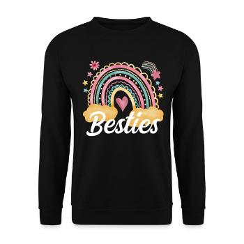 Besties - Unisex Sweatshirt - black - Front - Alina (178cm) & Michal (187cm)