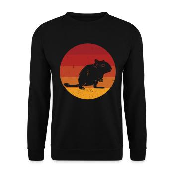 Rennmaus - Unisex Pullover - Schwarz - Vorne - Alina (178cm) & Michal (187cm)
