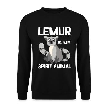 Lemur - Unisex Sweatshirt - black - Front - Alina (178cm) & Michal (187cm)